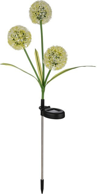 Globo Solarleuchte LED Poller aus Edelstahl und Kunststoff in Silber und Schwarz, Höhe: 75 cm - Bild 1