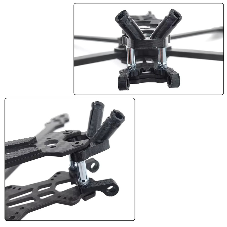 PhiSital MARK4 O4P FPV-Rahmenkit für 5/7 Zoll Quadcopter aus Carbonfaser in Schwarz für O4 Pro, O3, VISTA und Analog VTX Freestyle Drohnen - Bild 3