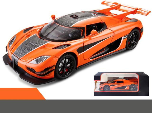 Linyi toy car Hypercar Legierungsmodell, 1:24, Metall, Orange, ab 14 Jahre - Bild 1