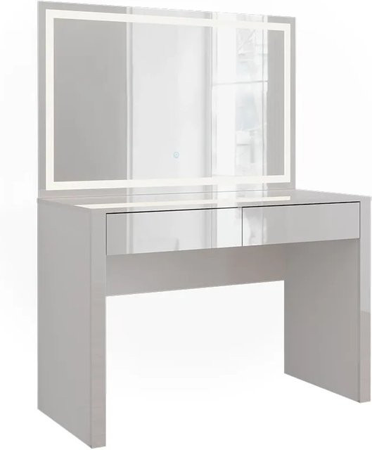 Vicco Schminktisch Annabelle Weiß Hochglanz mit LED-Spiegel, Breite: 110 cm - Bild 1