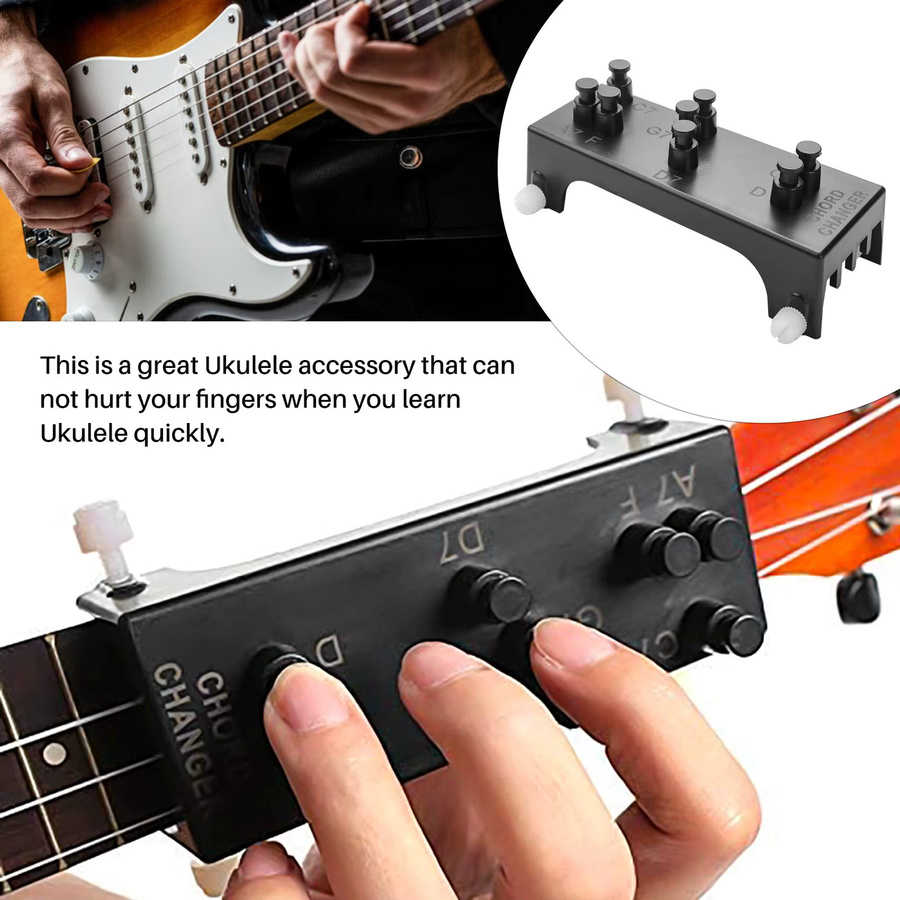 Supernew Ukulele-Akkordwechsler, Ukulele-Lernhilfe, Lehrhilfe für Anfänger - Bild 2