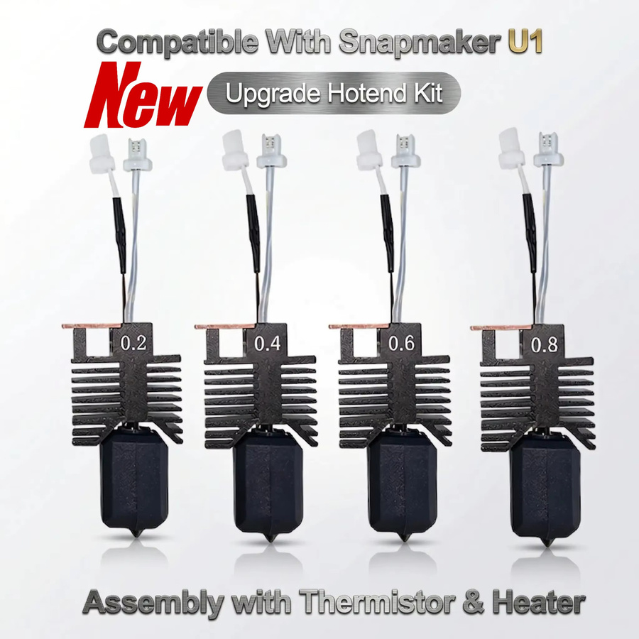 Snapmaker Hotend Plug & Play Keramikblock-Set für Snapmaker U1 3D-Drucker mit Düsenoptionen 0,2 mm, 0,4 mm oder 0,6 mm und 0,8 mm - Bild 6