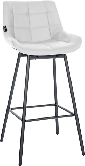 CLP Barhocker Weston mit Lehne, drehbarer Barstuhl mit 180 Grad Schwenkfunktion, gepolsterter Sitz und stabilem Metallgestell in modernem Design - Bild 1