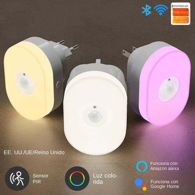 Tuya Smart LED Nachtlicht mit WLAN und PIR-Bewegungssensor, weiße Wandlampe für das Schlafzimmer - Bild 1