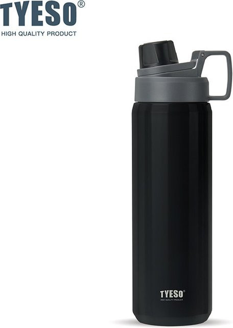 Tyeso Vakuum-Thermosflasche Grau, Isolierte Fitness-Flasche mit Flip-Verschluss, 900ml - Bild 1