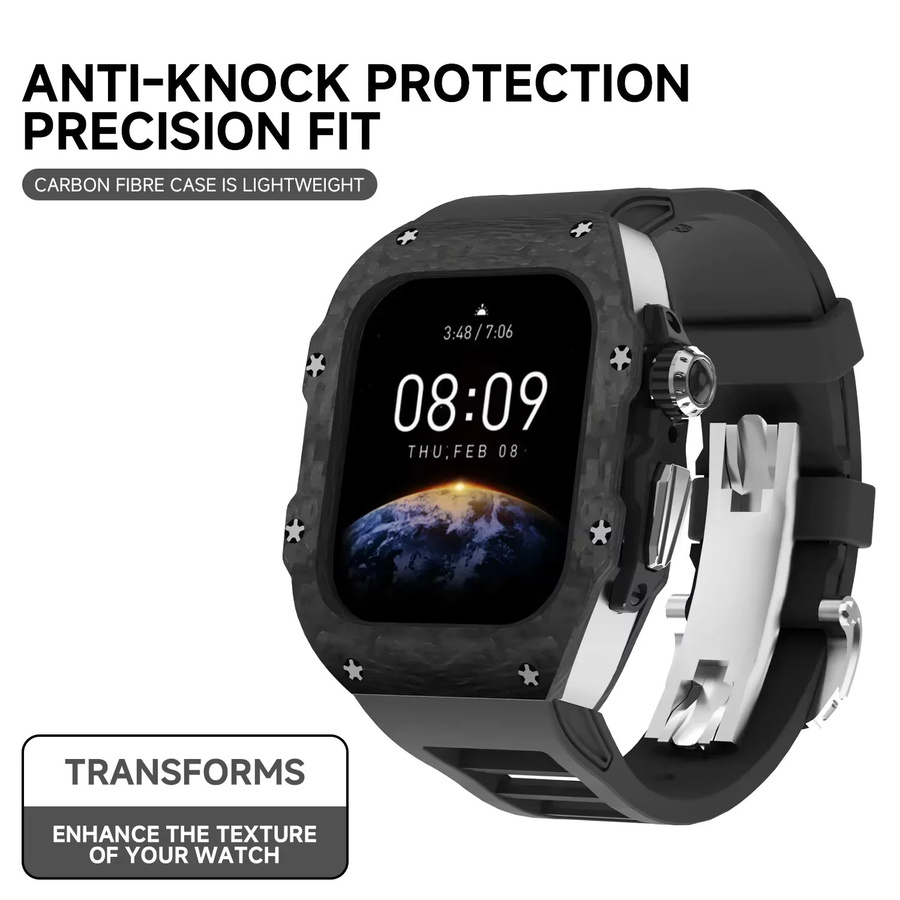 FancyWrist Modifikationskit Kohlefaser, Kautschuk, Schwarz, Unisex - Bild 4
