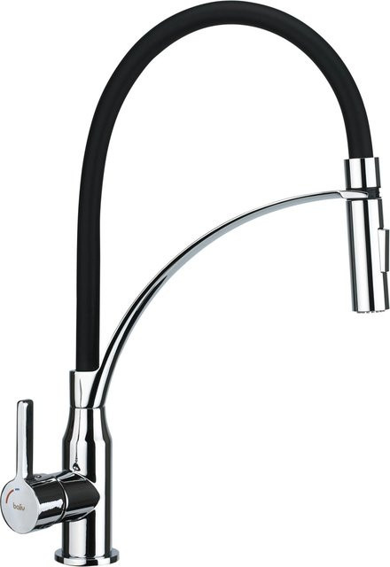 baliv Küchenarmatur KI-1861 mit ausziehbarem Spout in Chrom und Schwarz - Bild 1
