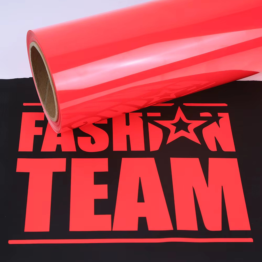 Pu Fluoreszenz HTV Transferfolie für T-Shirts in Gelb, Eisen auf Vinyl für alle Schneidemaschinen, Breite: 30,48 cm - Bild 2