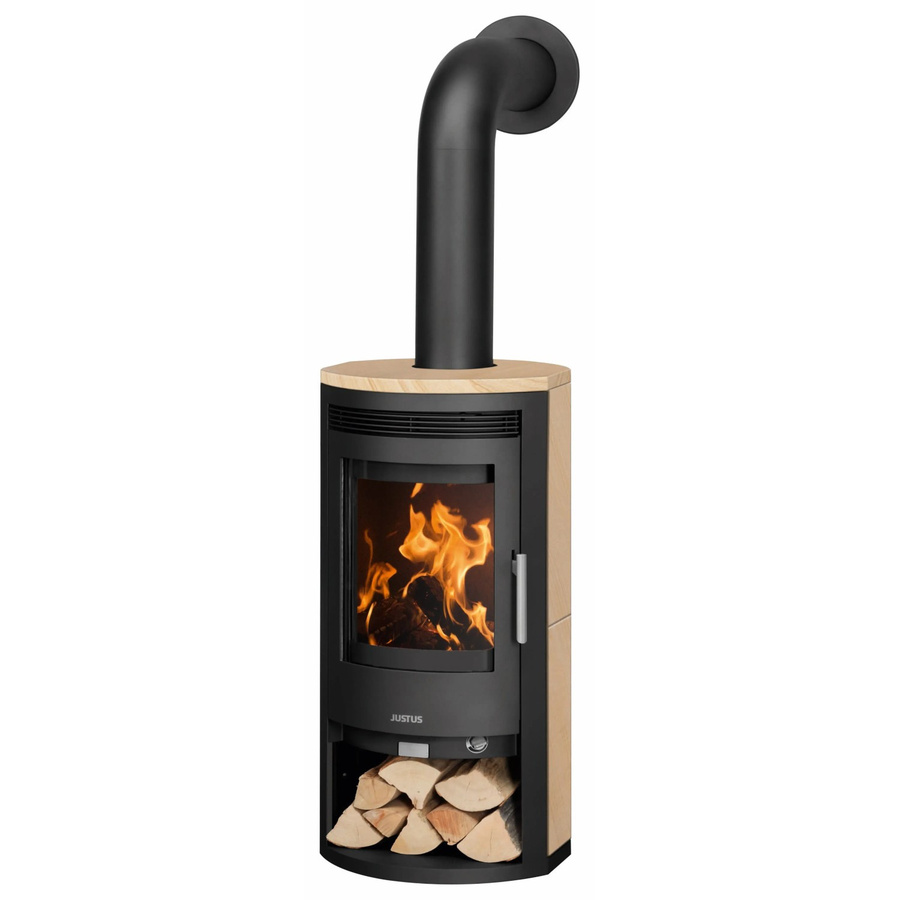 Justus Kaminofen Baltrum 2.0 Sandstein Schwarz mit Automatik 5,5 kW - Bild 2