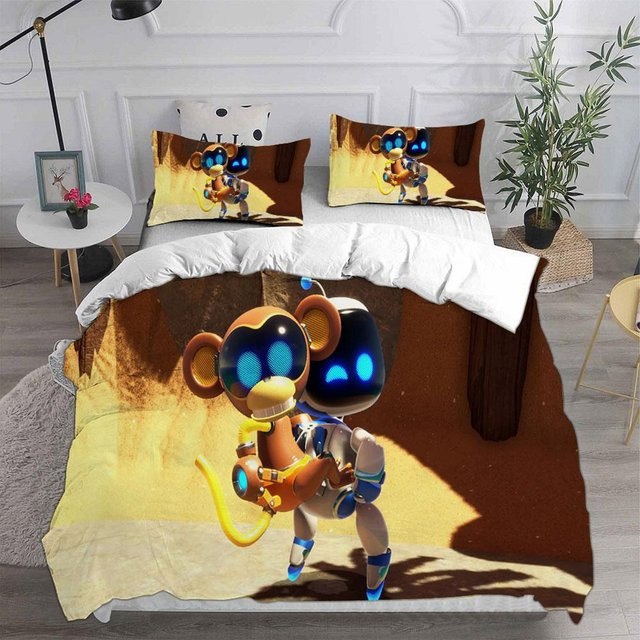ASTRO BOT Bettwäscheset von JMG Household Supplies, 2-teiliges Set aus Bettbezug und Kissenbezug in Multicolour, Microfaser, B/H: 203 x 228 cm - Bild 1