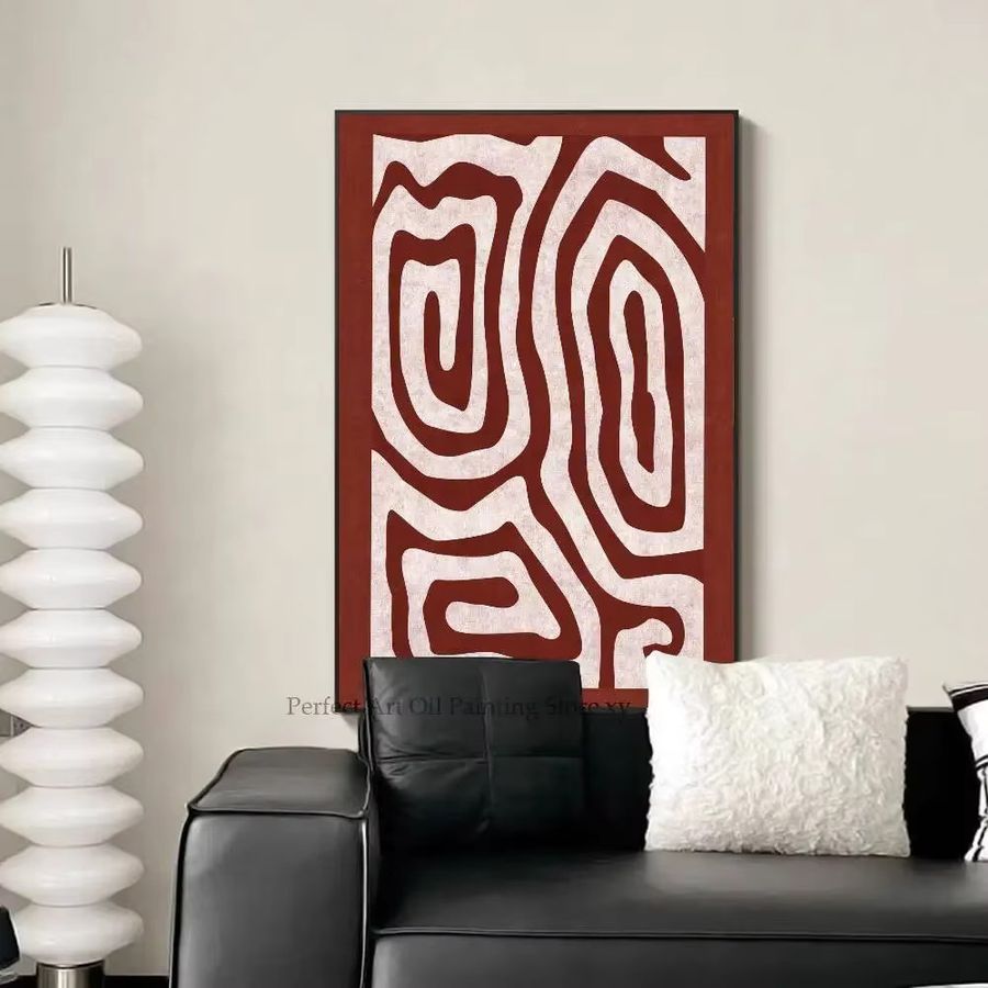 Minimalistisches Linienkunst-Poster von bilibili im Portraitformat ohne Rahmen für Wandmontage - Bild 6