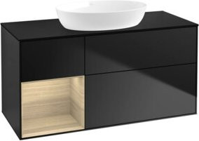 V&B Waschtischunterschrank Finion in Blau lackiert, Breite: 120 cm, Tiefe: 50,1 cm, Höhe: 50,1 cm - Bild 1