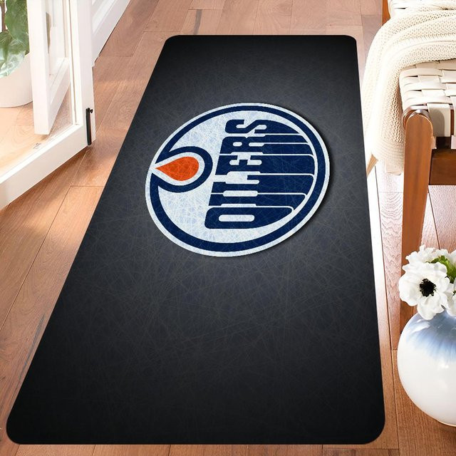 Karpetti Badematte E-Edmonton O-Oilers Blau, Rutschfest und Wasserabsorbierend, B/T: 80 x 120 cm - Bild 1