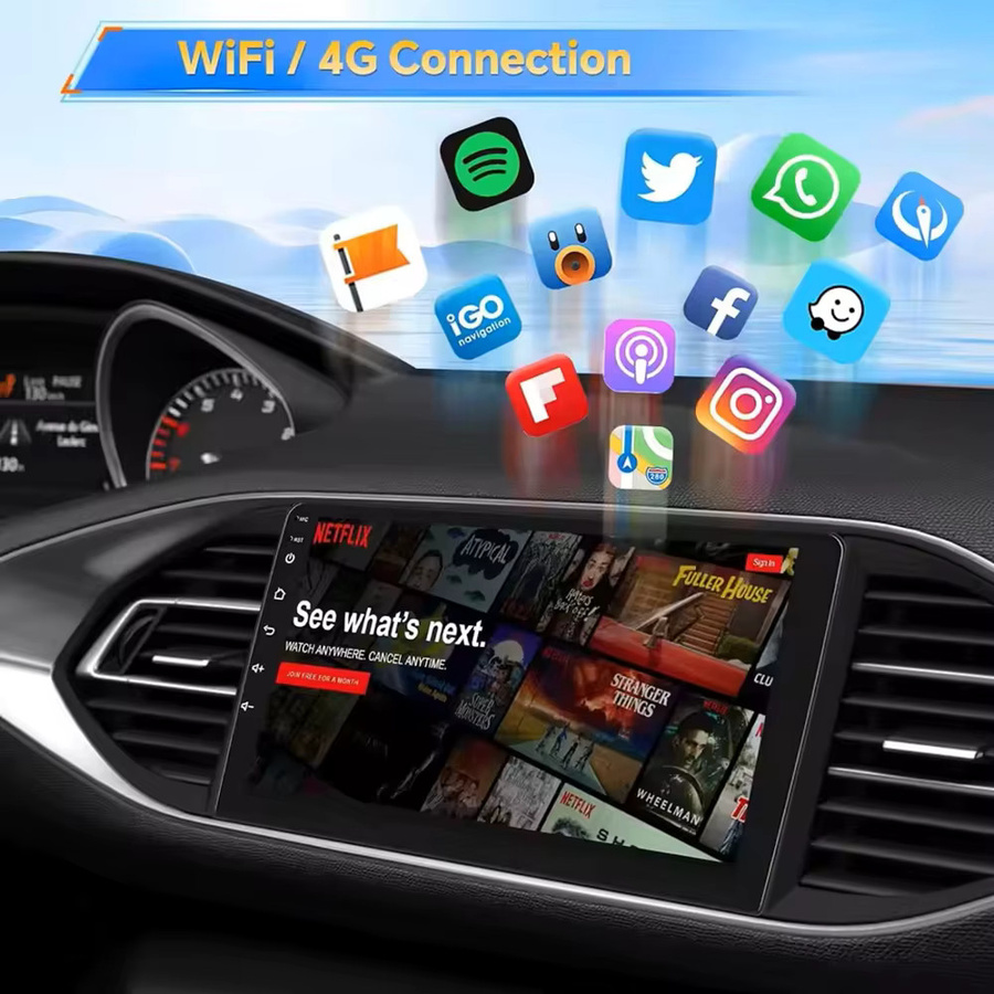 TIEYEZ Android 15 Multimedia Stereo Player für Mercedes Benz C Klasse W204 S204 (2006-2011) mit Carplay, GPS, 4G und WIFI in Schwarz - Bild 2