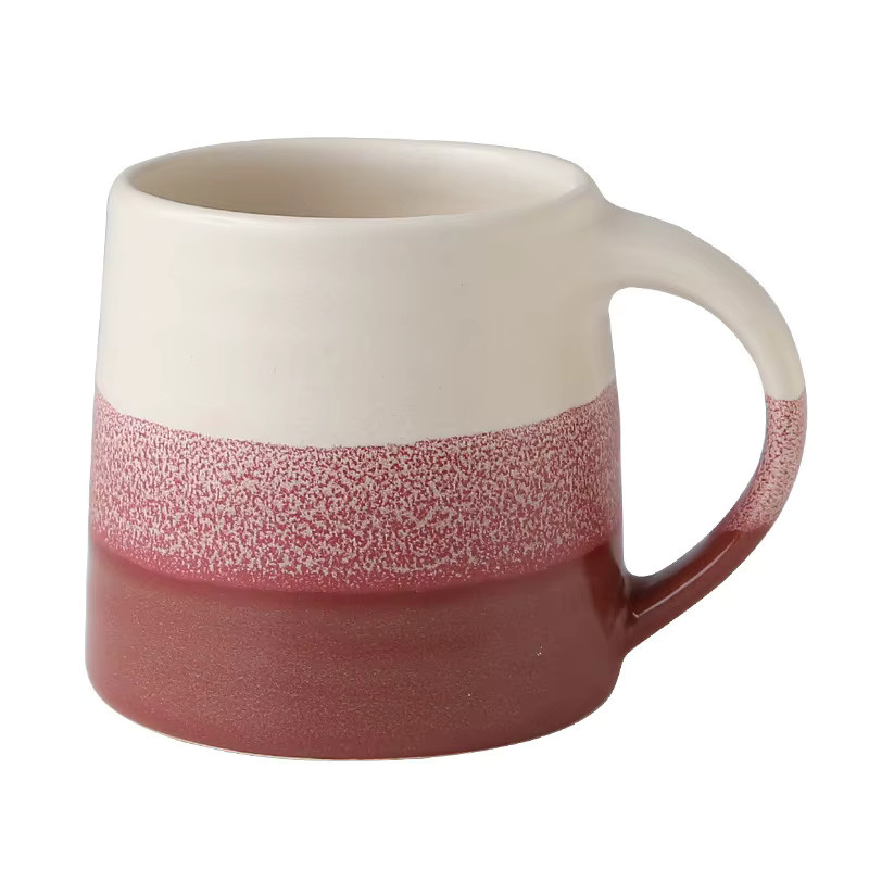 Keramiktasse im Retro-Stil in Rot und Mehrfarbig, kleine Kaffeetasse aus Keramik, ofenfest - Bild 4