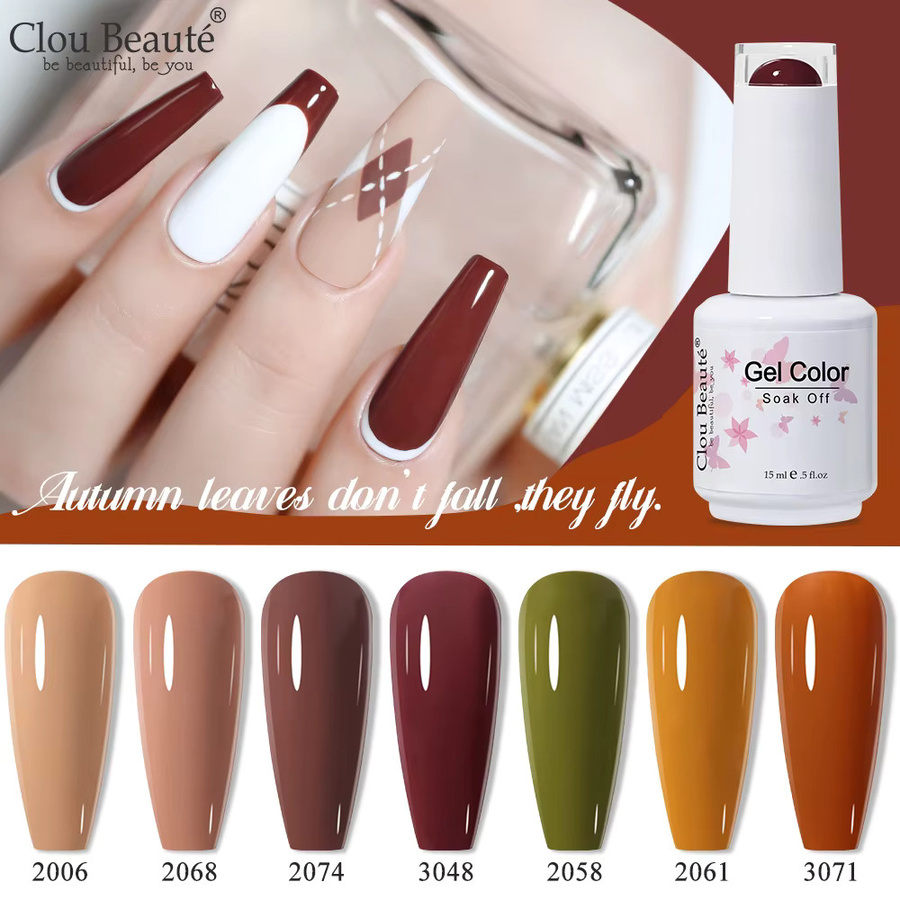 Clou Beaute Gel Nagellack, Braun, Glänzend, Damen - Bild 2