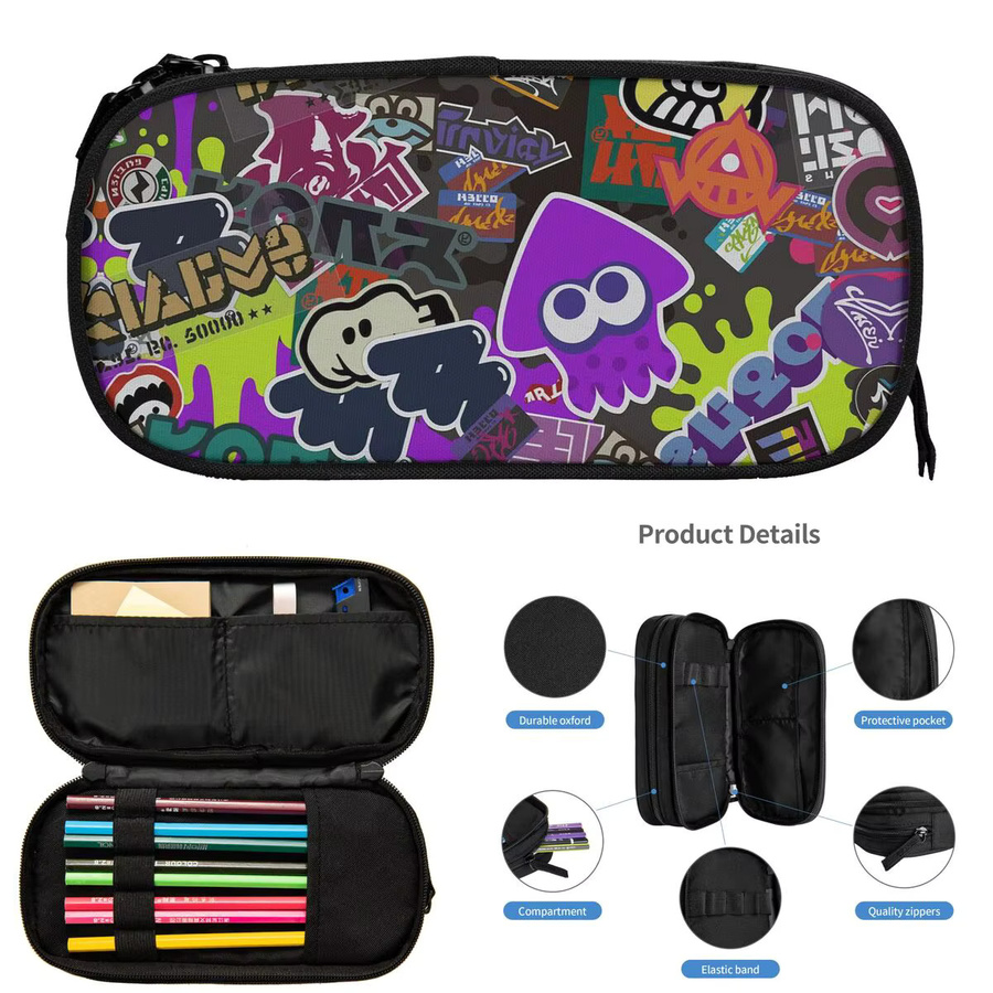 Splatoon Federmäppchen mit großem Fassungsvermögen in Multicolour - Bild 3