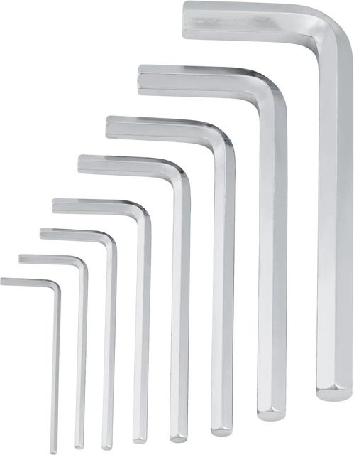 LUX-TOOLS Stiftschlüsselbox 8-teilig Innensechskant Comfort in Silber aus Stahl - Bild 1