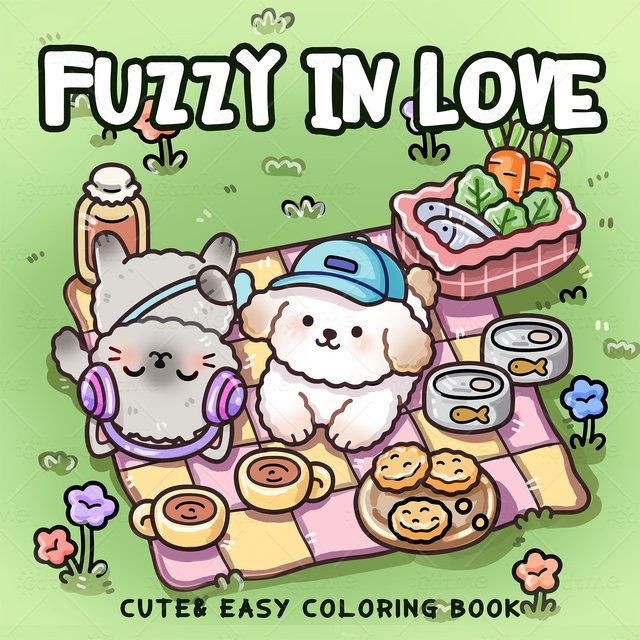 FUZZY IN LOVE Malbuch, Zeichenbuch, bunt - Bild 1