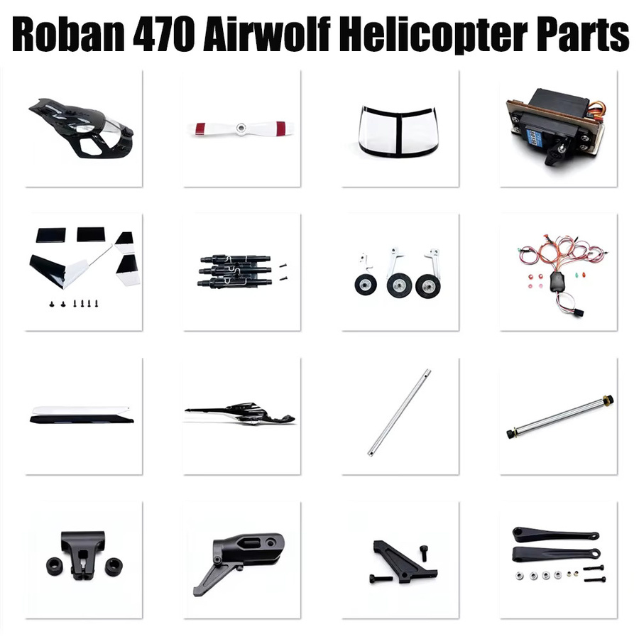 Roban 470L RC Hubschrauber Ersatzteile, Zubehör, Kunststoff, Schwarz - Bild 1