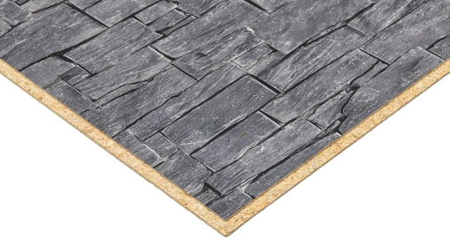 Egger Design-Wandpaneele DecoWall Narva Schiefer in Grau in Steinoptik B: 125 cm, H: 66 cm - Bild 1