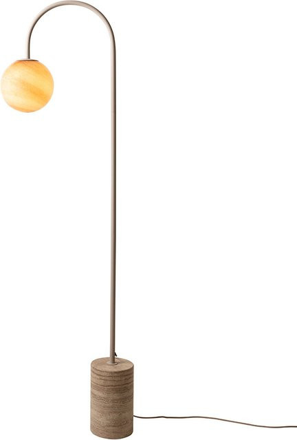 it´s about RoMi Tivoli Stehleuchte in Sand mit Travertin-Sockel und Glaskugel - Bild 1