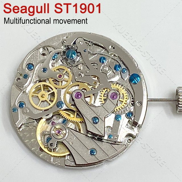 Seagull Chronograph, Edelstahl, Silber, Handaufzug, Mechanisch - Bild 1