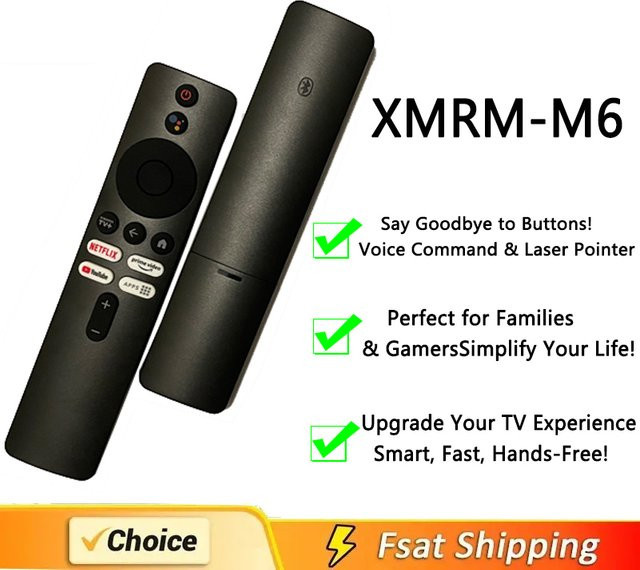 XMRM M6 2. Generation Sprachfernbedienung für TV Box S 2. Generation 4K UHD Media Player in Schwarz - Bild 1