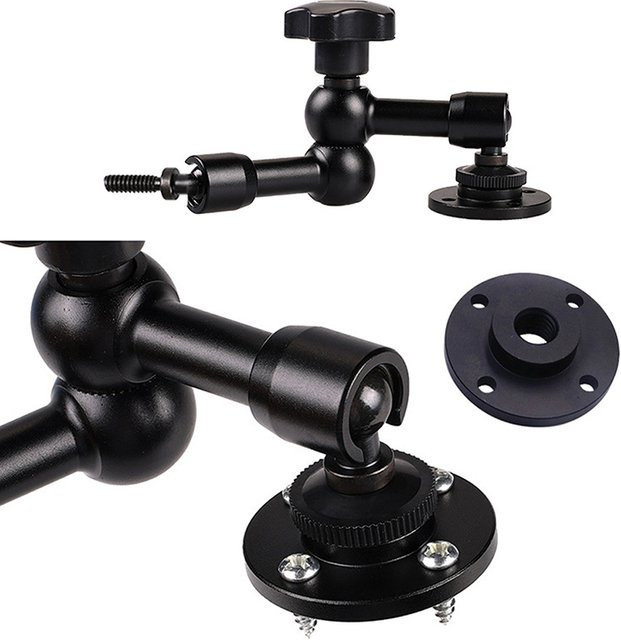 JETTING Kamera Stativ Metall Befestigungsbasis mit 1/2'' und 3/8'' Flansch in Schwarz - Bild 1