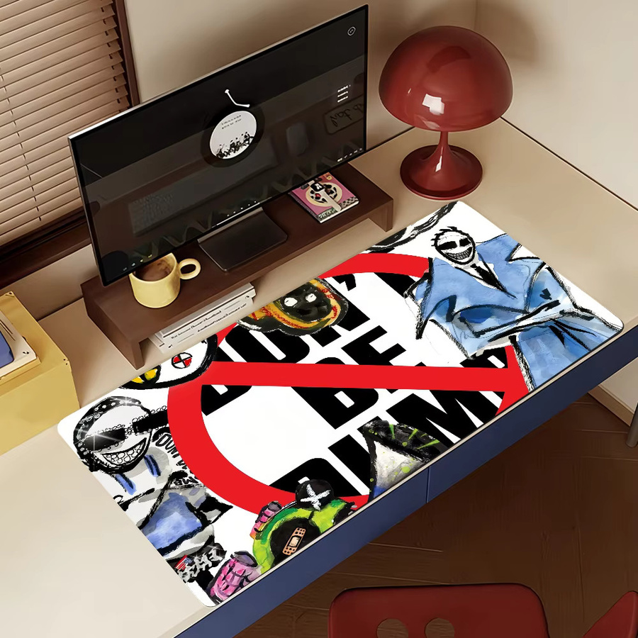 Rapper A-Asap R-Rocky Don't be Dumb Mauspad, rutschfeste Gamer-Schreibtischunterlage in Multicolour - Bild 4