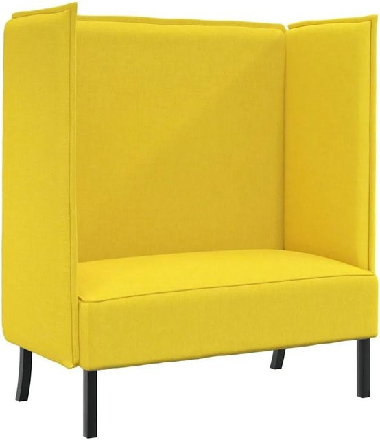 vidaXL Modernes Sofa mit hohem Rücken in Hellgelb aus Stoff, B/T/H: 121 x 56 x 56 cm, Höhe: 110 cm - Bild 1