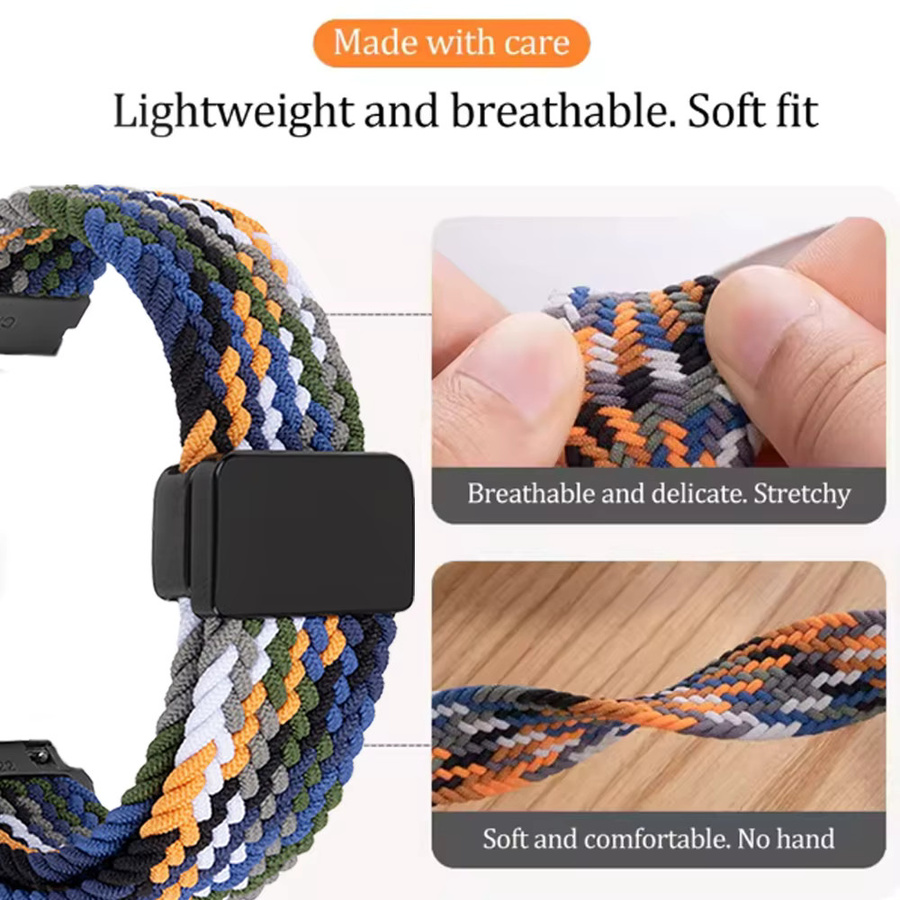 Huawei Uhrenarmband, Textil/NATO, Nylon-Magnetschnalle, multicolour - Bild 4