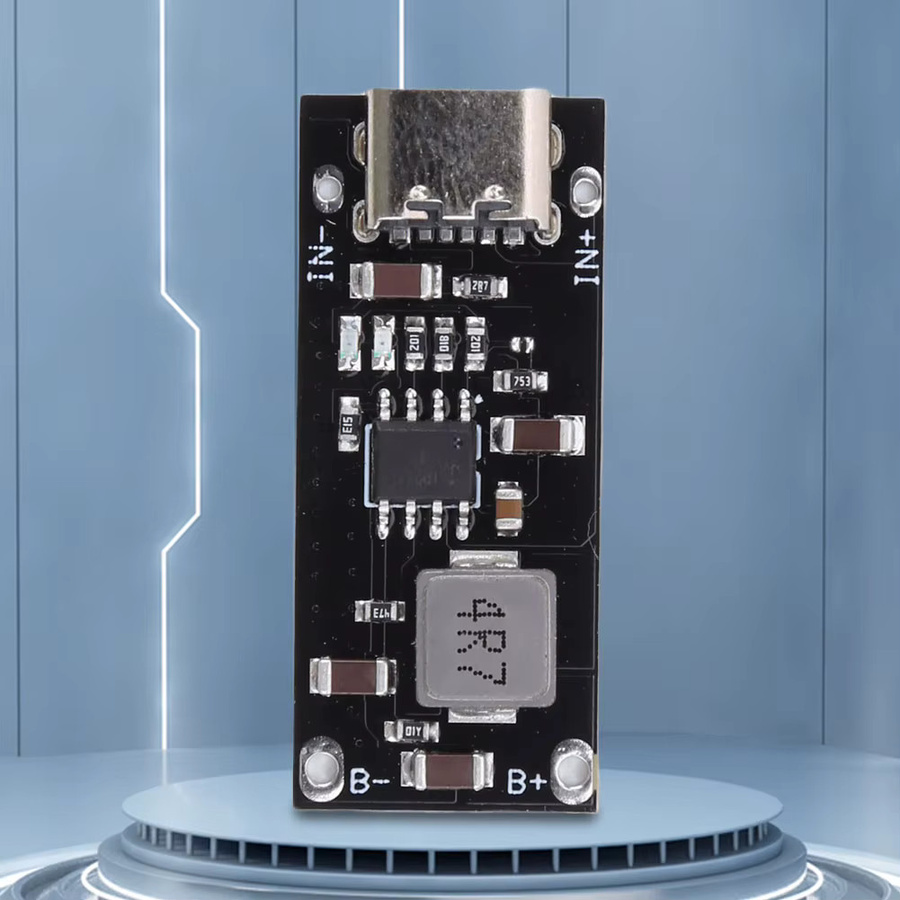 APWIKOGER Schnellladekarte mit Anzeige und automatischer Erkennung als Netzteil-Modul-Platine für DIY-Komponenten in Schwarz - Bild 2