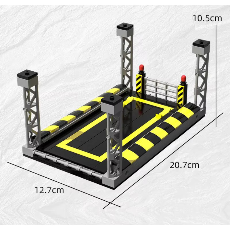 Mitty Baustein Montage Set Skateboard Szene mit Multi-level Parkplatz und Fahrzeugen, Mehrfarbig - Bild 5