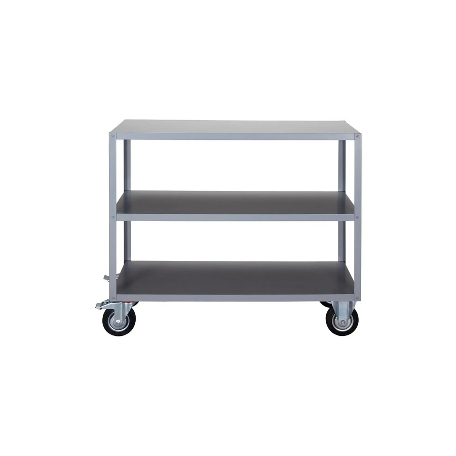 House Doctor Rollwagen aus Metall in Grau im industriellen Look mit Rollen Höhe: 101 cm - Bild 1