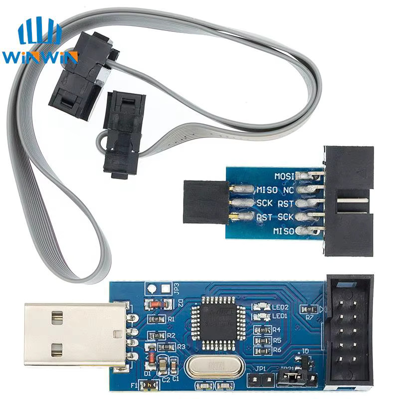 AITEWIN ROBOT USBASP USBISP AVR Programmierer mit 10Pin zu 6 Pin Adapter Board in Blau - Bild 6