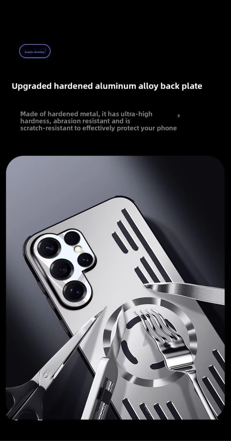Magnetische Hartmetall Schutzhülle für Samsung Galaxy S26 Ultra und S25 Plus in Purple mit Wärmeableitung - Bild 2