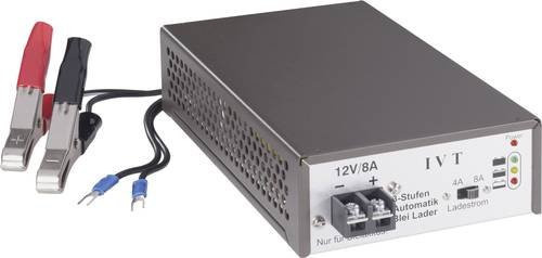 IVT 3-Stufen-Bleiakku-Ladegerät 12V mit bis zu 8A in Grau - Bild 1