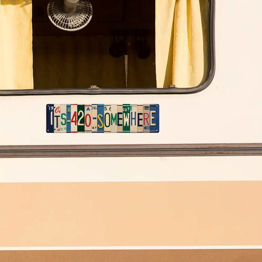Vintage Straßenschild Metall Plakette CIFBUY Wandkunst in Mehrfarbig - Bild 3