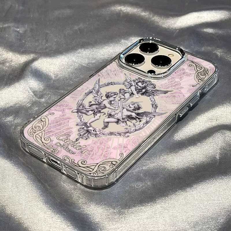Retro Amor Engel Handyhülle für Apple iPhone Modelle in Pink - Bild 2
