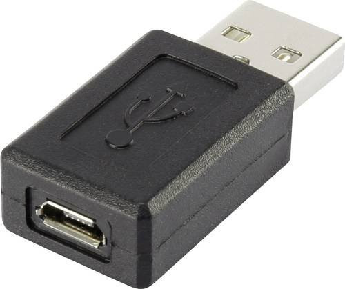 Renkforce USB 2.0 Adapter von USB-A auf Micro-B in Schwarz (rf-usba-09) - Bild 1