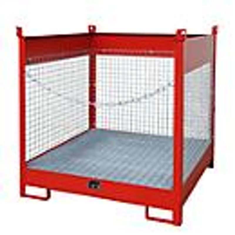 Bauer Fass-Stapelpalette FSP-4 D aus Stahl, Farbe: Rot - Bild 2