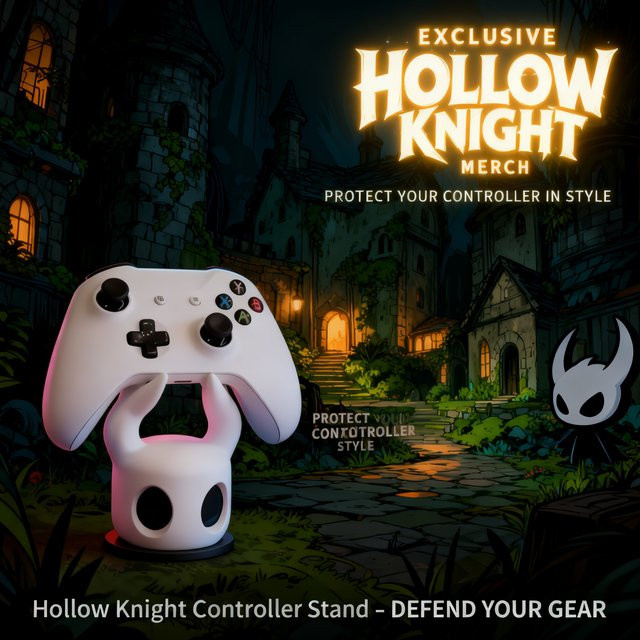 Universeller Spielcontroller-Ständer im Hollow Knight Design für PS4, PS5 und Nintendo Switch als Gaming-Zubehör für deinen Desktop - Bild 1