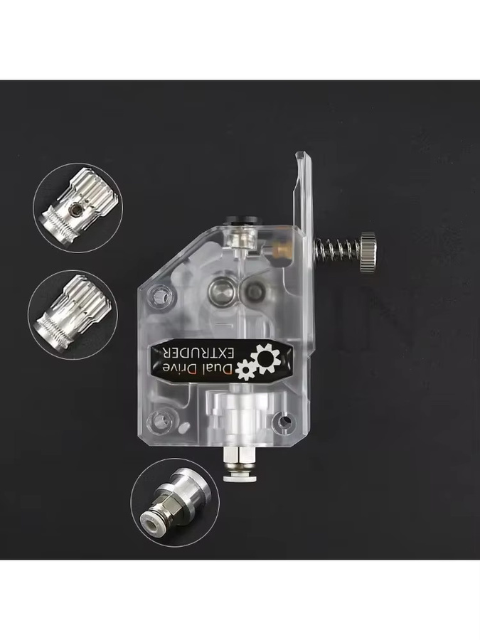 JINGLIN BMG Extruder-Kit Upgrade aus gehärtetem Stahl mit Dual-Drive-Getriebe für Prusa DIY Bowden Direct Extruder in Transparent - Bild 2