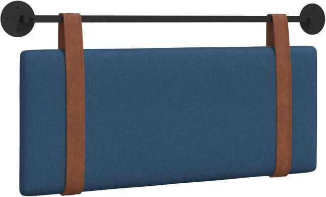 vidaXL Wandmontiertes gepolstertes Paneel in Blau mit Antik-PU-Optik, B/H/T: 110 x 55 x 5 cm - Bild 1