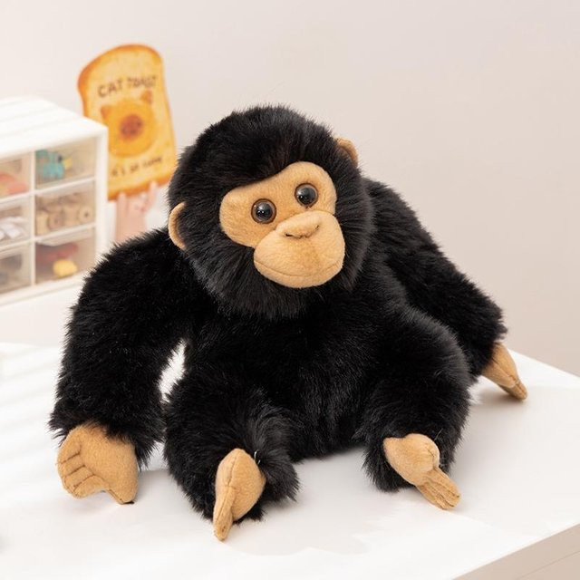 Gorilla-Stofftierpuppe Mutter und Baby, Langarmaffe, 20cm, ab 0 Jahre - Bild 1