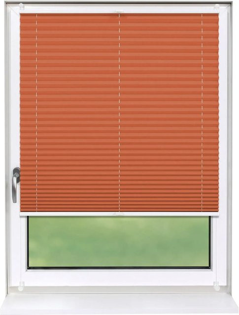 Deco-Raum Plissee Basic Klemmfix Orange blickdicht B: 50 cm, H: 150 cm - Bild 1