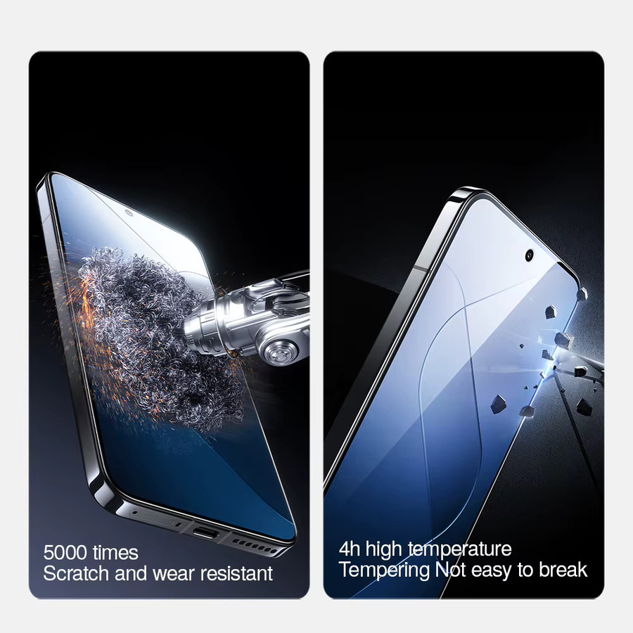 SmartDevil Displayschutz aus gehärtetem Glas für Xiaomi 15, 14 und 13, transparent, Anti-Blaulicht und ultradünn, ohne schwarzen Rand - Bild 3