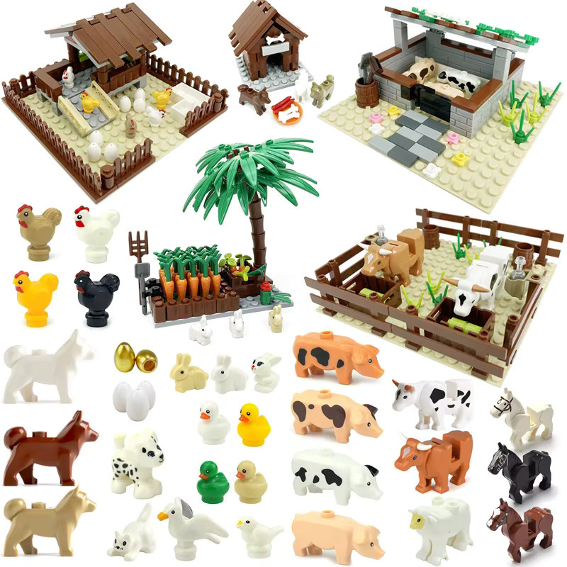 Farm MOC Bausteine Tier-Teile Weide-Bausteine, Bausätze, Kompatibel mit LEGO - Bild 2