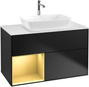 V&B Waschtischunterschrank Finion 100 in Weiß lackiert, B/T/H: 100 x 50,1 x 50,1 cm - Bild 1